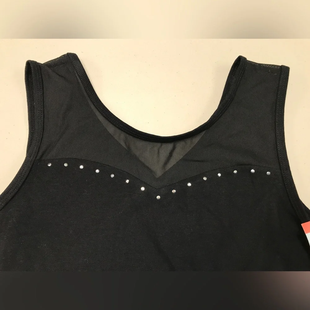 Girls' Dance Tank Mesh Leotard - Cat & Jack - Black XL (14/16)